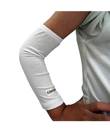 Edenswear Zinc-Infused Elbow Sleeves Bandage for Kids with Eczema - Wet Wrap Therapy(XSmall) White XS