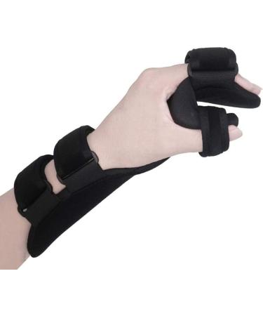 Soft Resting Hand Splint Night Wrist Splint Support Immobilizer Finger Wrist Fracture Fixation Scaffold for Stroke Hand Pain Tendinitis Sprain Fracture Arthritis Dislocation (G : Large for Left Hand