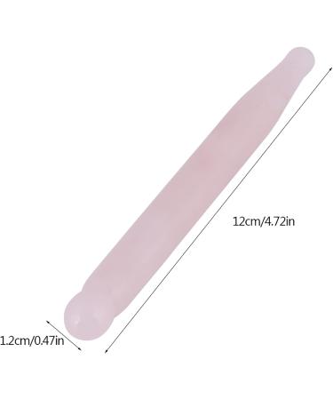 Massage Stone Stick - 12 cm Natural Rose Quartz Acupressure Pen for Facial Massage & Gua Sha Tool - Buy Online on GoSupps.com