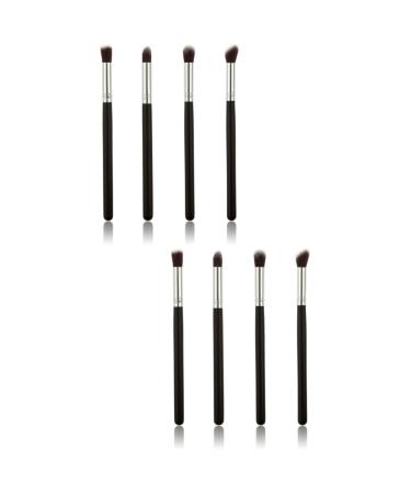 Healeved 8 Pcs Eye Make-up Brush Kit Theive Cosmetics Eye Shadow Brushes Makeup Tool Lip Scrubber Brush Black