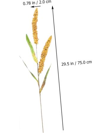 LIFKOME 2pcs Simulated Ears of Corn Artificial Grasses Bundle Home D cor Artificial Millet Ears Artificial Plants Simulation Wheat Ears Home Decor Dried Millet Desktop Pvc Straw Goldenx2pcs 12X75CMx2pcs - Buy Online on GoSupps.com