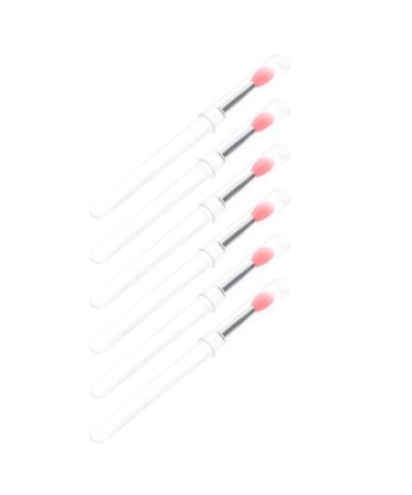 6pcs Lip Brush Silicone Lipstick Brush Eye Shadow Applicator Eyeshadow Applicator Silicone Lipstick Pen Lip Makeup Pen Lipstick Applicator Eyeshadow Makeup Brush Lip Balm Brush
