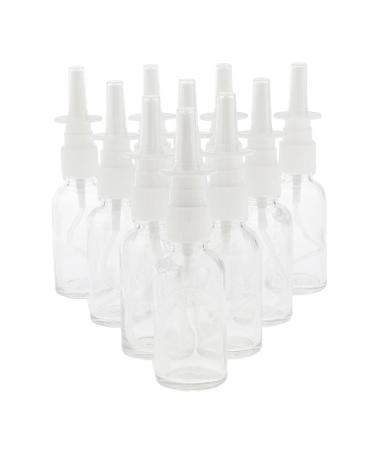 Milageto 10 Bottles Glass Sprayer Bottle with Swivel Bar Design for Mouth/Nasal Clear 3.2 x 12.4 cm
