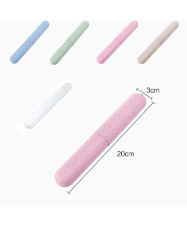 Jinwori 5-Piece Portable Toothbrush Set | Travel Toothbrush with Ventilation & Cover for Home & Travel - Buy Online on GoSupps.com