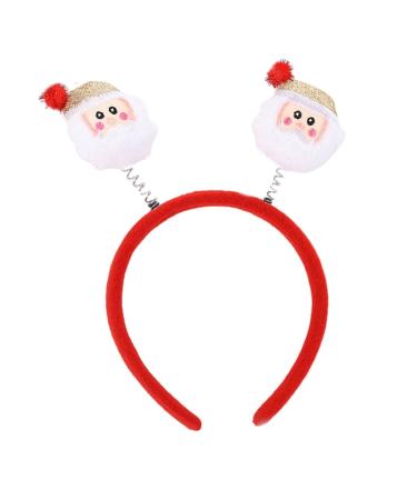xbiez Eye Catching LED Headbands for Christmas Be the Life of the Celebration (One Size Springy Santa Hat & Christmas Tree Designs) Santa Claus