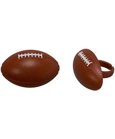 FOOTBALL Cupcake Toppers and Liners - Football Cupcake Rings with Coordinating Green Foil Baking Cups - Enough for 60 Cupcakes / The Whole Team! - Buy Online on GoSupps.com