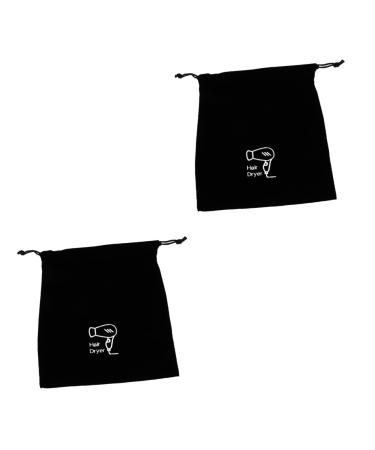 Didiseaon 2 Pcs Hair Dryer Storage Bag Purse Storage Organizer Hairdryer Plush Tool Drawstring Bag Flannel