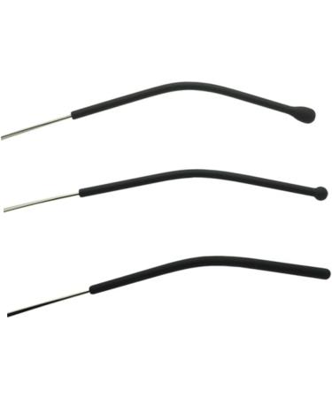 Coheali Black Pebble Gel Glasses Leg Covers - 12 Pairs Silicone Accessories for Secure Hold | 7x0.45cm Glasses Strap Holder - Buy Online on GoSupps.com