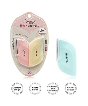 2-Piece Mini Eyebrow Shaver Set | Facial Hair Trimmer & Makeup Knife for Women - Buy Online on GoSupps.com