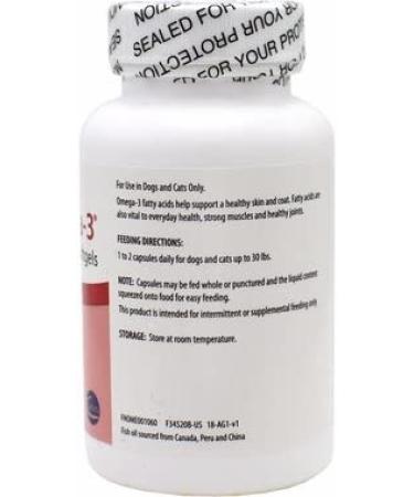 Derma-3 Softgels for Cats & Small Breeds - 60 Softgels | Essential Omega Fatty Acids - Buy Online on GoSupps.com