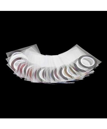 30 Pcs Nail Art Striping Tape Line Decoration Sticker Set - 30 Vibrant Colors - DIY Nail Tool for Girls & Ladies - Buy Online on GoSupps.com