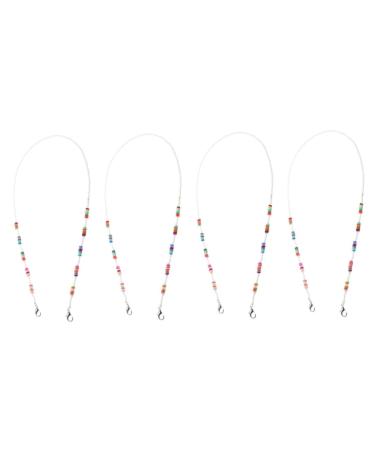 Minkissy 4 piece of mask anti-drop chain glasses holder glasses holder mask rope Pearl-occupied mask strap facial mask schnapps glass lineage for children's masks mask band multi-purpose