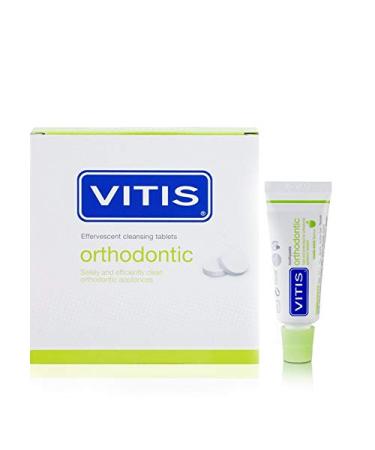 Vitis VITIS Pack of 32 orthodontic cleaning tablets with Vitis orthodontic toothpaste 15 ml