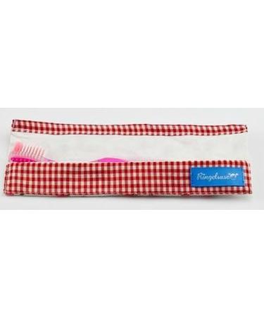 Fairtrade Floral Toothbrush Storage - Cotton Cover 20x3.5 cm Red/Pink/White - Buy Online on GoSupps.com