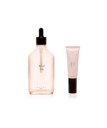 HATCH Belly Oil and Lip Balm Set | Our Vegan and Plant Based Quick-Drying Belly Oil and Nipple + Lip Rescue Balm | Natural and Hydrating