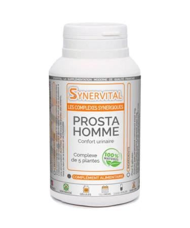 Prosta Homme Synervital – 120 Capsules of 300 mg – Plant Complex for Prostate, Urinary Comfort – Sabal, Squash, Epilobe, Pygeum, Nettle – Food Supplement – ??Made in France