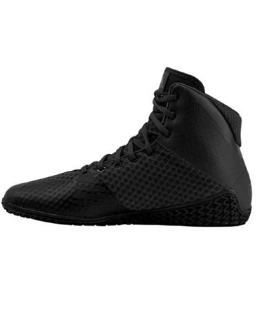 Adidas Men's Mat Wizard 4 Wrestling Shoe, Carbon/Metallic/Black, 11.5