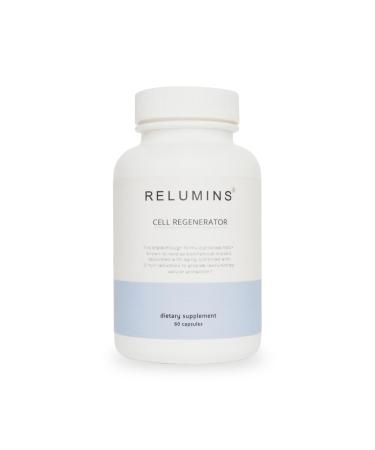 Relumins NAD+ Supplement with Nicotinamide Riboside Resveratrol Quercetin Fisetin & Curcumin Focus Vitality Energy Balance & Daily Wellness Support 60 Vegan Capsules Cell Regenerator