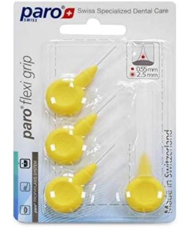 ParoSwiss Flexi Grip - XX-Fine Yellow Cylindrical Brush ( 2.5 mm) - 4 Pieces | International Shipping Available - Buy Online on GoSupps.com