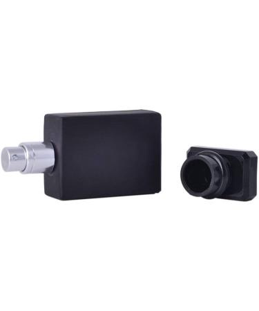 Portable Transparent Glass Perfume Bottle 30ML - Refillable Atomizer with Aluminum Case for Travel (Black) | Enslz - Buy Online on GoSupps.com