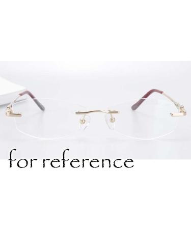 NHEISSCF Rhinestone Eyeglass Temples - Stylish Replacement Pair for Women - Gold Rimless Glasses - Buy Online on GoSupps.com
