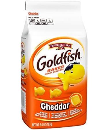 Pepperidge Farm Goldfish Baked Snack Crackers Cheddar Flavoured | Baked with Real Cheese | 187g x 3 - Buy Online on GoSupps.com