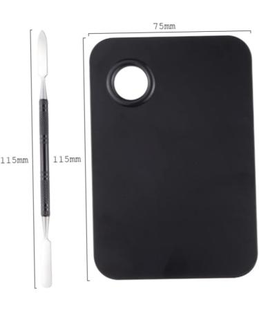 Nail Art Mix Palette Stainless Steel Cosmetic Makeup Palette Spatula Tool for Mixing S Swatches - Buy Online on GoSupps.com