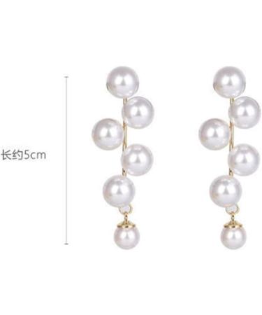 Boho Pearl Drop Earrings - Long Tassel & Gold Cluster Studs | Bridal & Wedding Jewelry for Women - Buy Online on GoSupps.com