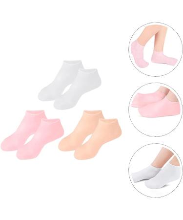 Minkissy 3 Pairs Gel Socks Gel Boat Socks Gel Care Socks Moisturizing Cushion Socks High Heel Socks Cracked Anti-crack Socks Moisturizing Heel Heels Sebs Women's Socks Elastic Man 16.5x8.5cm - Buy Online on GoSupps.com