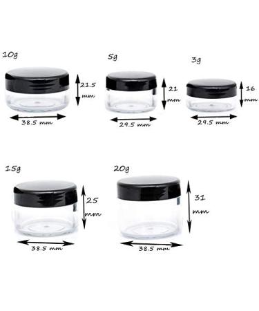 5g Cosmetic Containers 50pcs Sample Jars with Lids (Black) - 50 Count Makeup Sample Containers - Buy Online on GoSupps.com