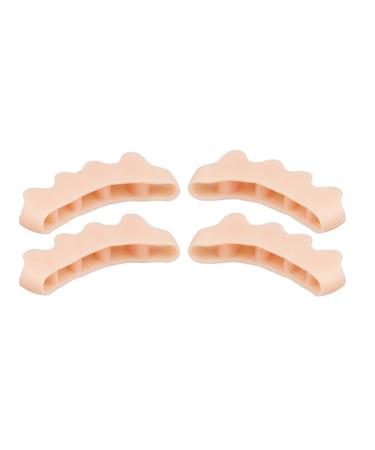 2 Pairs Toe Separators Soft Gel Toe Spacers to Correct Bunions Toe Stretcher for Therapeutic Relief from Plantar Fasciitis Hammer Toes Claw Toes Foot Pain for Women & Men