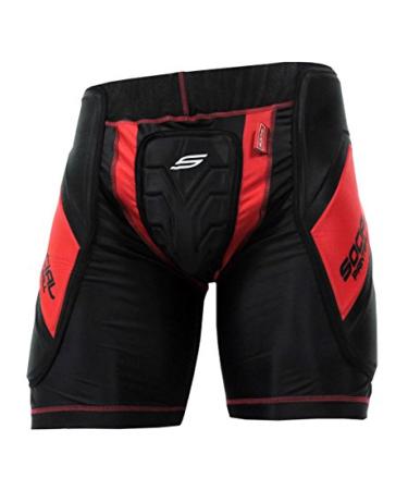 Social Paintball Grit Slider Shorts, Black Red Medium