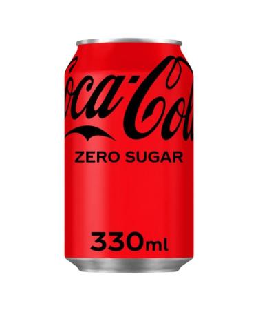 Coca Cola Coke Zero Cans Soda Fizzy Drink 24x330ml