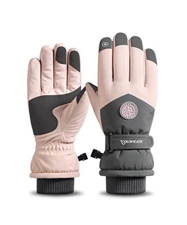 Winter Ski Snow Gloves for Men, Women, Youth | Touchscreen & Waterproof Cold Weather Hand Warming Gloves Winter Work Gloves Pink Gloves for Women