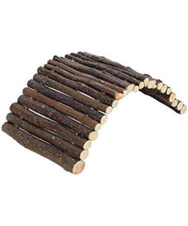 FDIT Wooden Bridge for Small Animals Arch Ladder for Hamsters Guinea Pigs Chinchillas & Ferrets - Perfect Cage Decoration - Buy Online on GoSupps.com