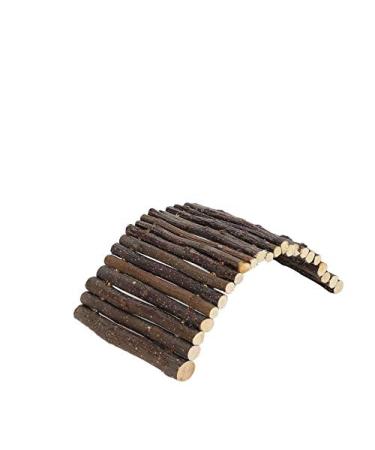 FDIT hamster wooden bridge Small animals wooden arch bridge ladder small animal cage decoration for guinea pig chinchilla ferret reptil (m)
