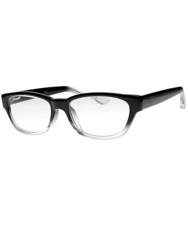 Clear Glass Reading Glasses Real Glass Lenses in Stylish Acetate Frame Available in Reading Magnification +0.25 to +3.00 (+0.25)