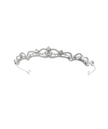 Uongeod Rhinestone Crown Tiara for Women and Girls - Silver | Princess Birthday Bridal Crown - Buy Online on GoSupps.com