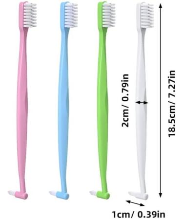 Buy Healvian 4-Part Double-Sided Toothbrush for Braces - Soft V-Stock & Tiny Head for Gentle Cleaning - Buy Online on GoSupps.com