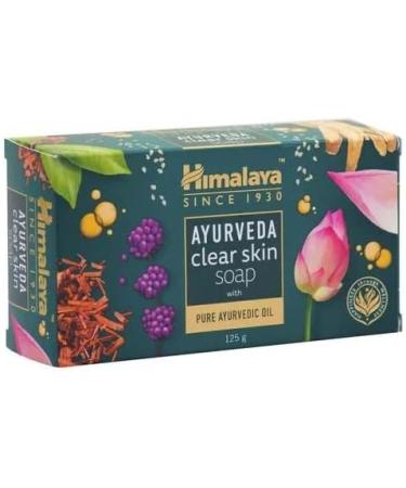 Himalaya Ayurveda Clear Skin Soap Specially Made With Traditional Ayurvedic Oil Infused with Herbs 125 g - Buy Online on GoSupps.com