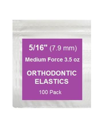 Orthodontic Elastic Rubber Bands 100 Pack - Neon | Medium Force 3.5 Ounce | For Braces, Dreadlocks, Hair Braids | Free Elastic Placer | Small Rubberbands - Buy Online on GoSupps.com