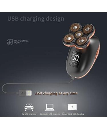 Best Head Shaver for Bald Men - Rechargeable Electric Shaver with LCD Beard & Nose Trimmer USB - Smooth Shaving Experience - Buy Online on GoSupps.com