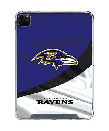 Skinit Clear Tablet Case Compatible with iPad Pro 11in (2021) - Officially Licensed NFL Baltimore Ravens Design