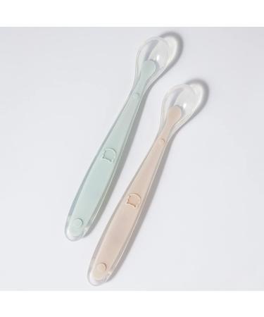 Tomedeks 4 Silicone Baby Spoons - Soft Curved Feeding Spoon Set for 1 Month+ (Color) - Buy Online on GoSupps.com
