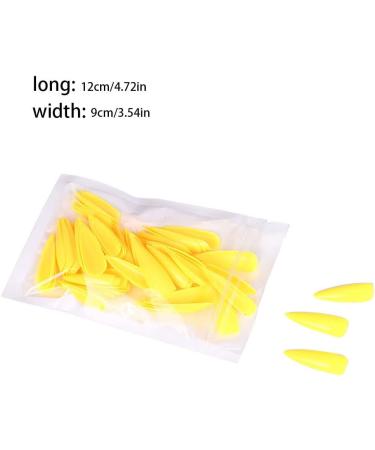 dijiusidy 1 Set Press on Nails Almond Fingernails Stick Solid Color Full Cover Art Decals Salon Supplies DIY Decorations No.8 yellow - Buy Online on GoSupps.com