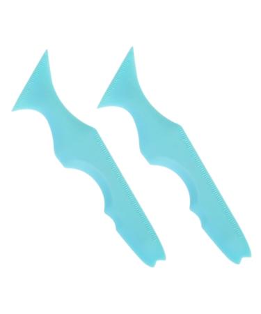 Didiseaon 2pcs Eyelash Multi-function Eyebrow Lash Applicators Stencils Silicone Aids Shield Eyeshadow Plate