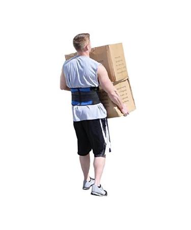 Plus Size Lower Back Brace - S-6XL Lumbar Support Belt for Waist Pain Relief | Unisex Decompression Band for Herniated Disc Sciatica & Scoliosis - Small Blue - Buy Online on GoSupps.com