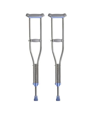Adult Crutches Medical Underarm Crutches Aluminum Adjustable Adult Underarm Crutches Comfort Handle Crutches Canes Walking Cane Convenient Independence Adult size 69"-77"