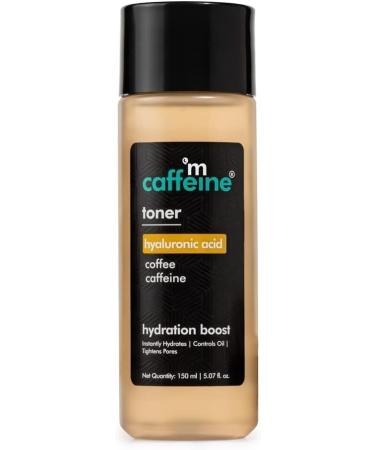 Coffee Toner with Hyaluronic Acid for 24H Hydration & Oil Control | Pore Tightening Face Toner - Instantly Hydrates & Refreshes Tired Skin | Toner for Men & Women | Alcohol-Free -150ml