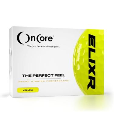 ONCORE GOLF ELIXR Tour Ball (2020) - Yellow | One Dozen High Performance Golf Balls - Buy Online on GoSupps.com